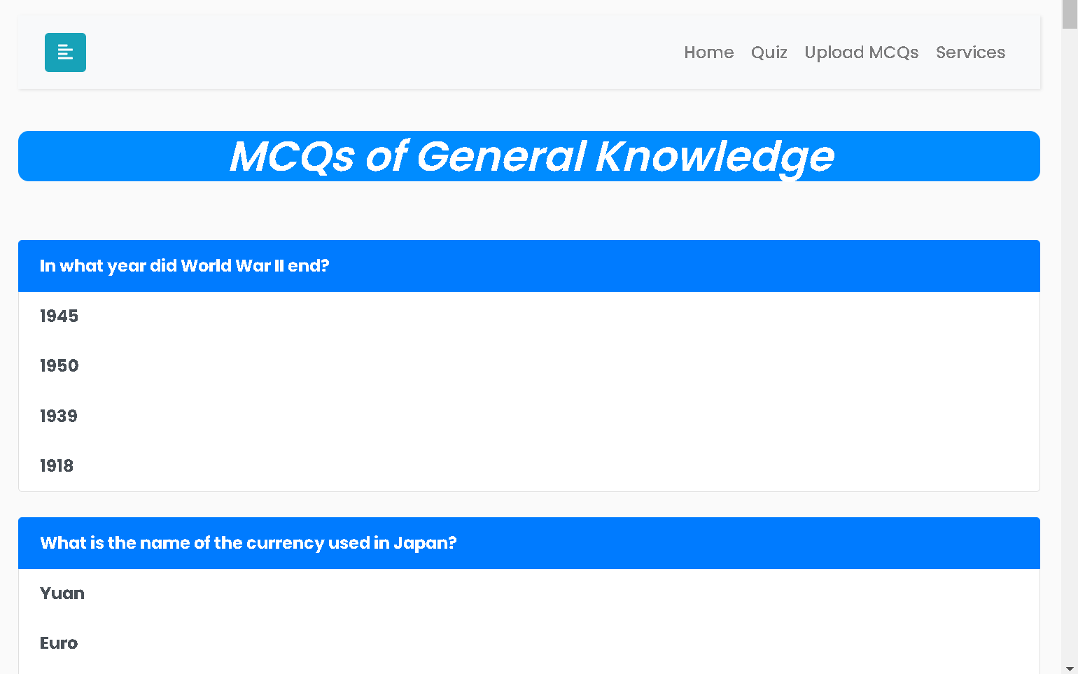 General Knowledge MCQs